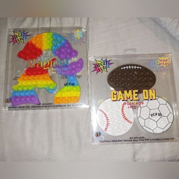 3 for $26 - Fidget Toys/Pop Its 3 pk Value Packs - Picture 1 of 4